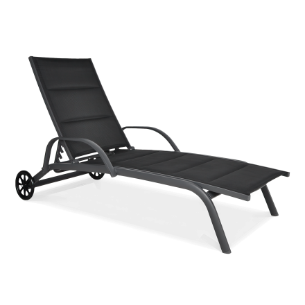 Hliníkové zahradní lehátko MAJORKA Black