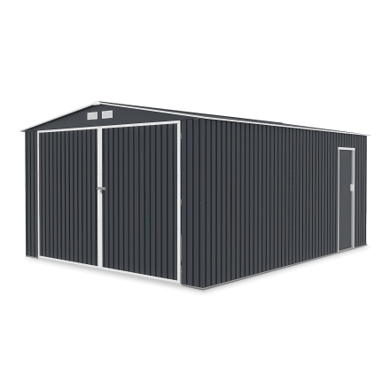 Kovová garáž Kingston 380x480 Cold Grey - HARDMAISTER