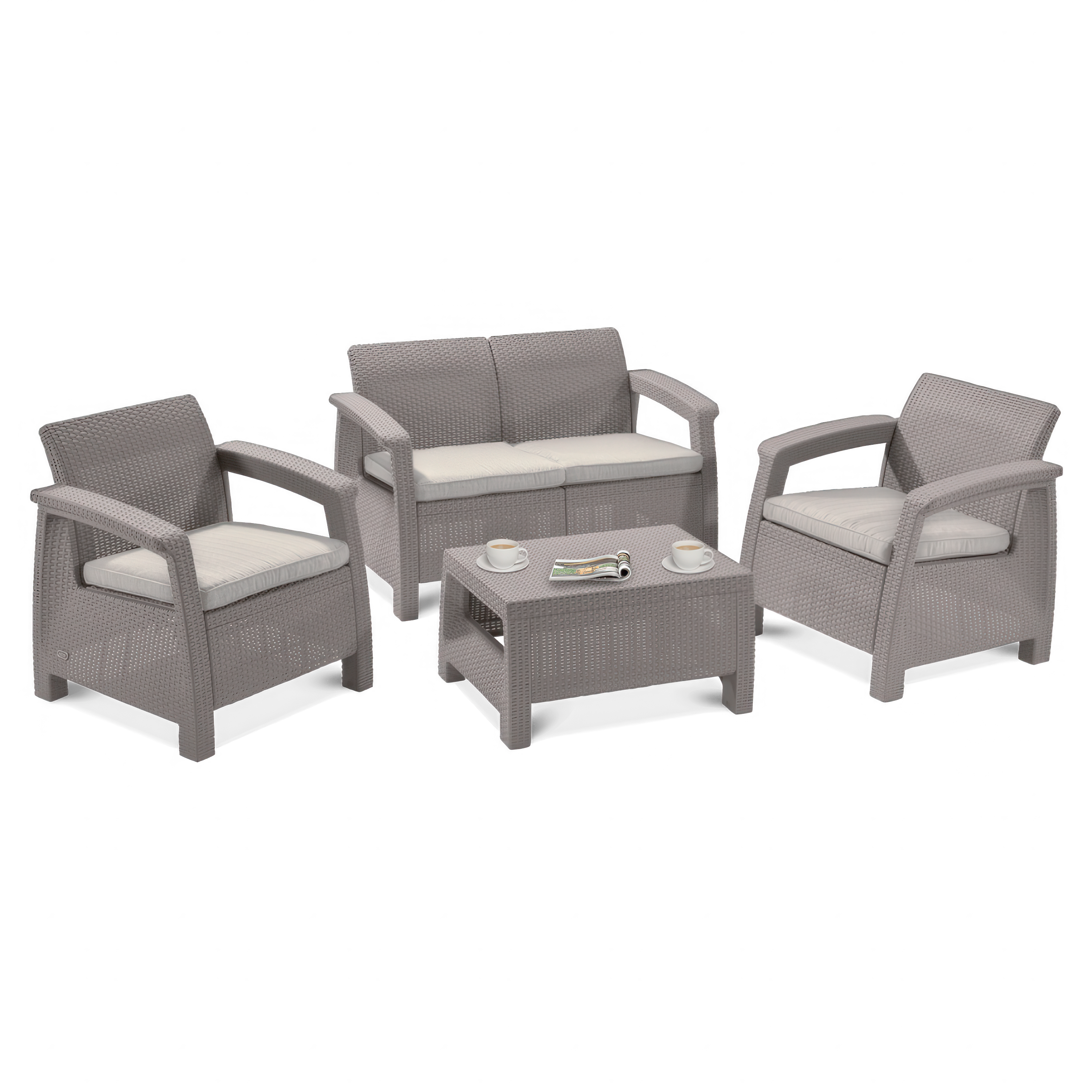 CORFU SET Zahradní set Cappuccino