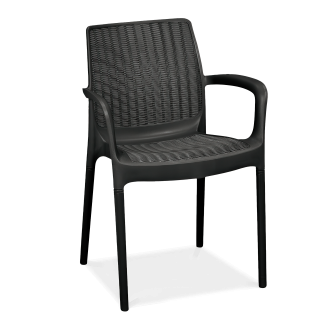 BALI MONO Grafitová zahradní židle