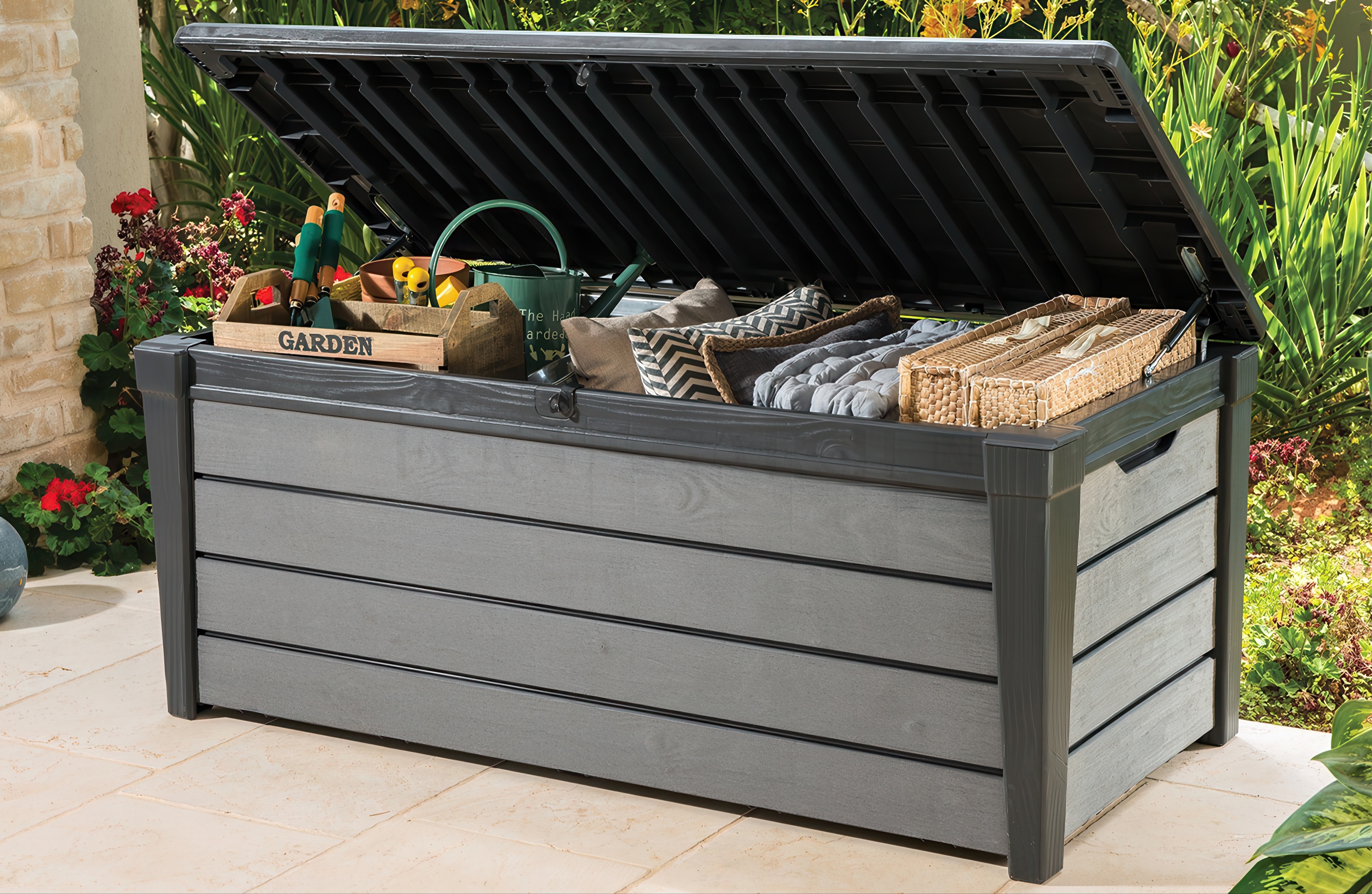 Zahradní truhla Keter BRUSHWOOD BOX 455L Graphite