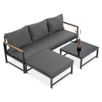 ORLANDO Tmavě šedý zahradní kout - FOCUS GARDEN