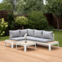 Rohová zahradní sedačka Raymond White - FOCUS GARDEN