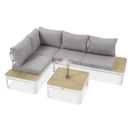 Rohová zahradní sedačka Raymond White - FOCUS GARDEN