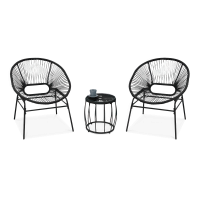 Set zahradního nábytku Maya 2+1 Black - FOCUS GARDEN