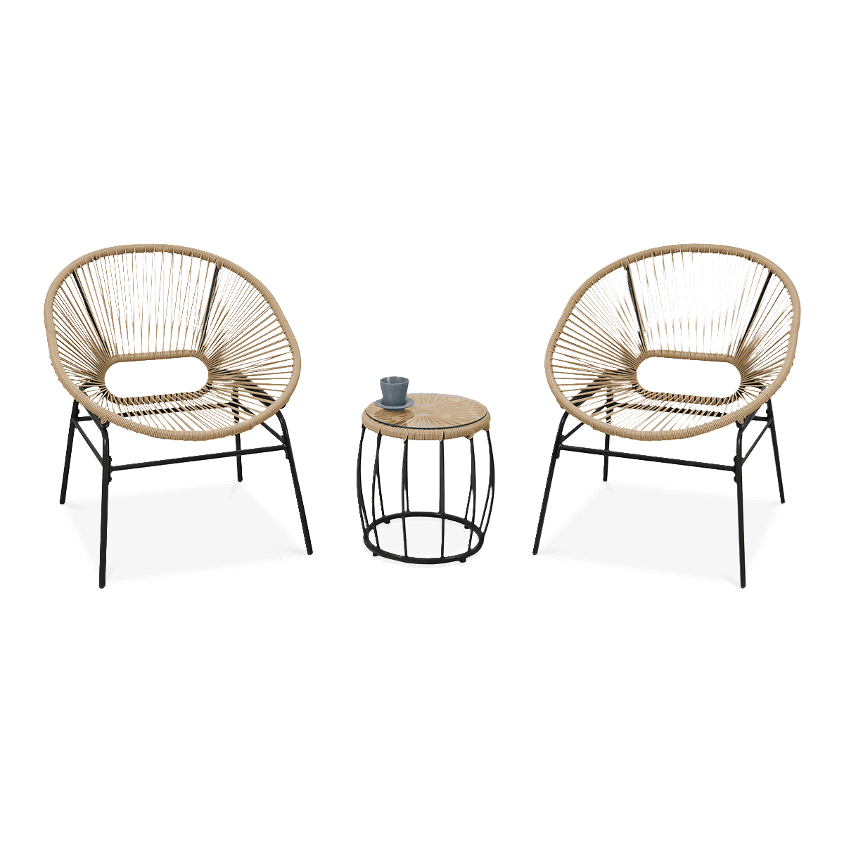 Sada zahradního nábytku 2+1 MAYA Beige - FOCUS GARDEN