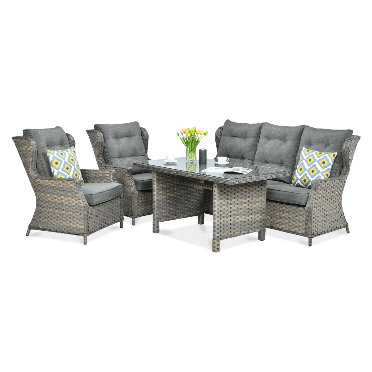 Technorattan nábytek TRIVENTO DINING 3 Melange