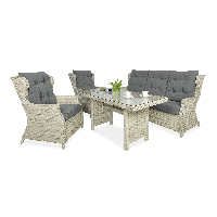 Technorattan nábytek TRIVENTO DINING 3 Melange White