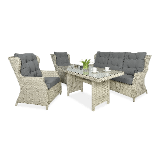 Technorattan nábytek TRIVENTO DINING 3 Melange White