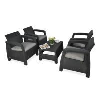 CORFU QUATTRO Grafitová zahradní souprava