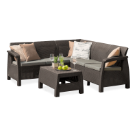 Zahradní roh CORFU RELAX SET Brown