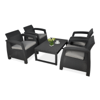 Zahradní souprava CORFU QUATTRO/LYON Graphite