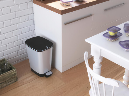 Odpadkový koš 25 l s pedálem Ocel - KETER