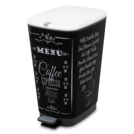 Odpadkový koš s pedálem 45 l Menu na kávu - KETER