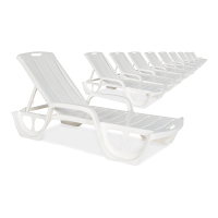 10x Lehátko FLORIDA bílé