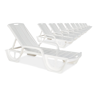 10x Lehátko FLORIDA bílé