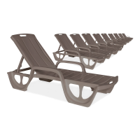 10x Lehátko FLORIDA Cappuccino