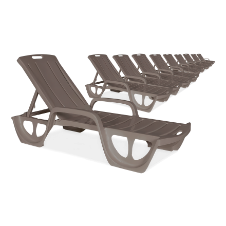 10x Lehátko FLORIDA Cappuccino