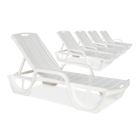 5x FLORIDA Lehátko bílé