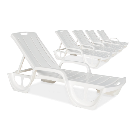 5x FLORIDA Lehátko bílé