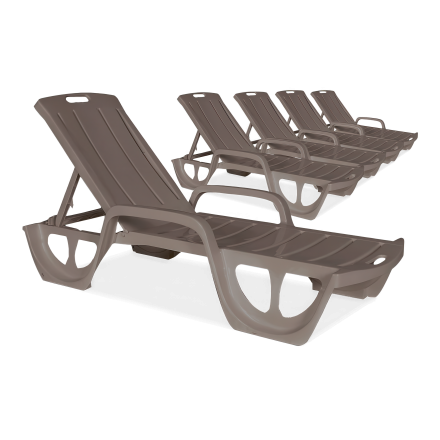 5x FLORIDA Lehátko Cappuccino