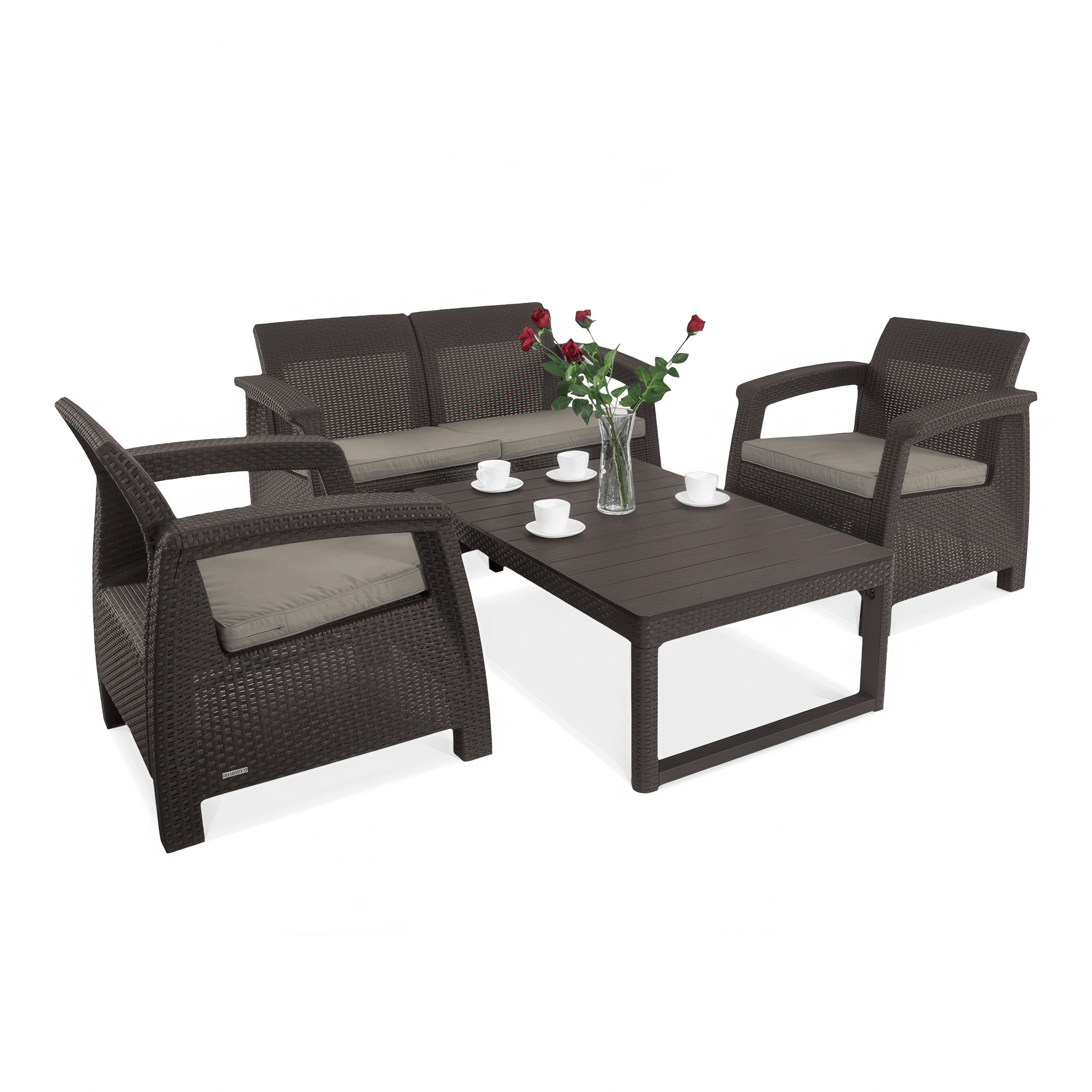 Zahradní set CORFU MAX 2 hnědý