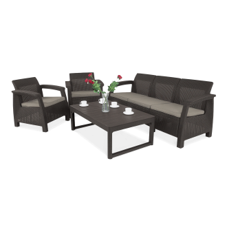 Zahradní set CORFU MAX 3 hnědý