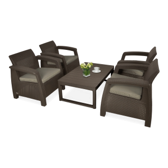 Zahradní souprava CORFU QUATTRO/LYON Brown
