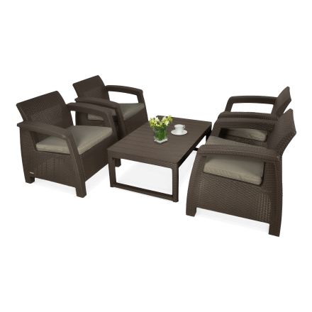 Zahradní souprava CORFU QUATTRO/LYON Brown