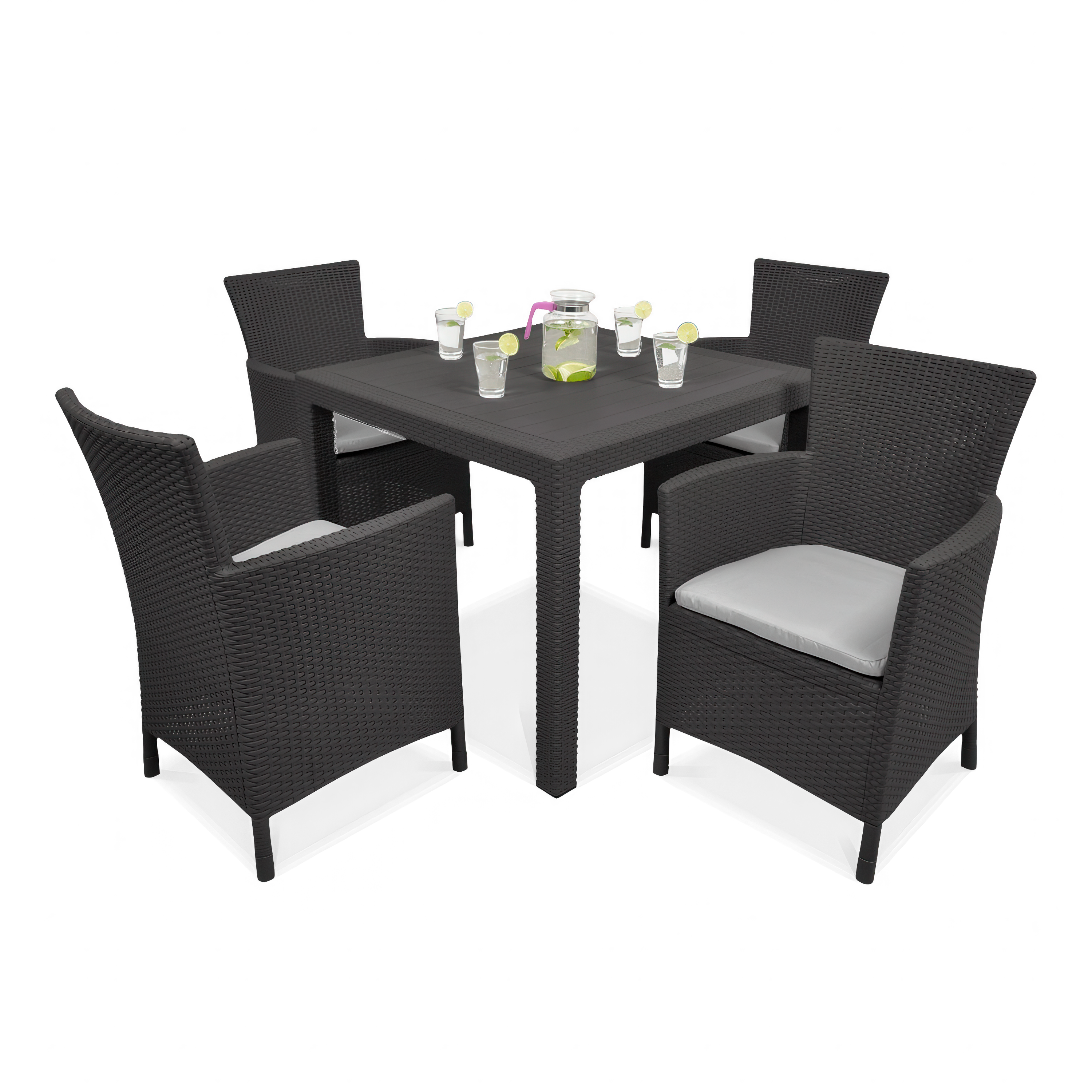 Zahradní set IOWA/MELODY QUARTET 4+1 Grafit