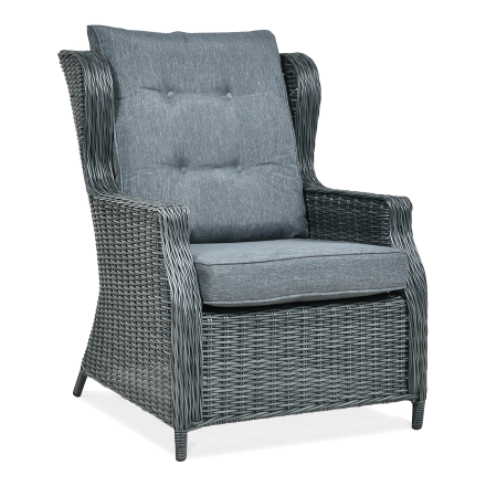 Technorattanové křeslo TRIVENTO Dark Grey