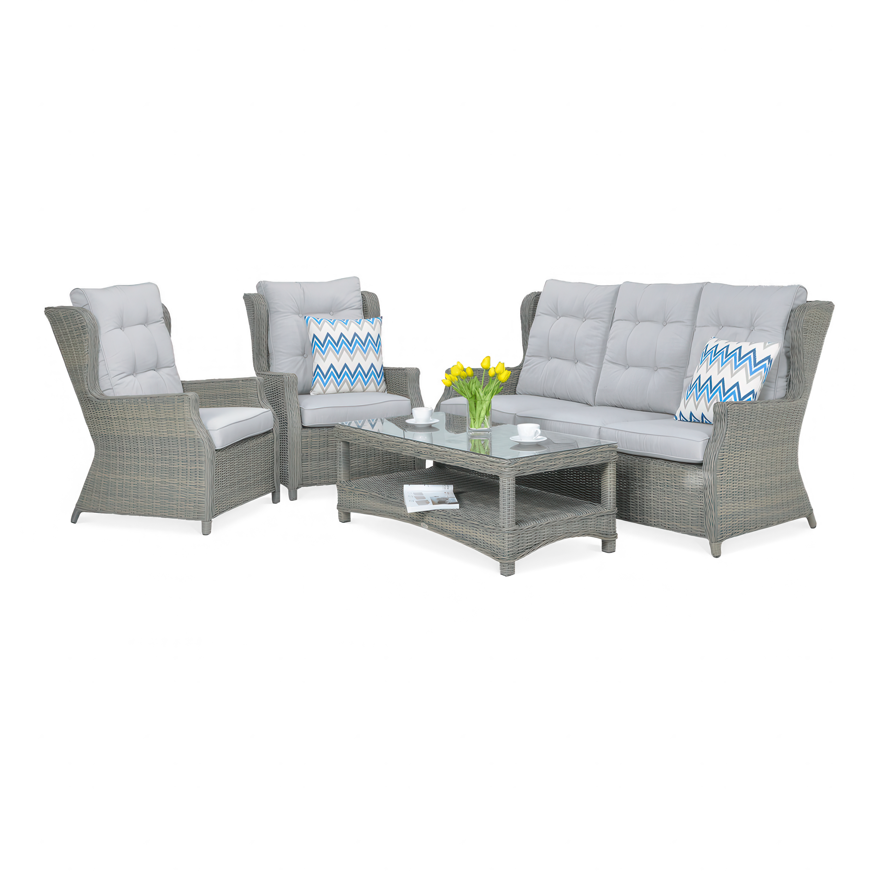 Technorattanová sada TRIVENTO 3 Grey