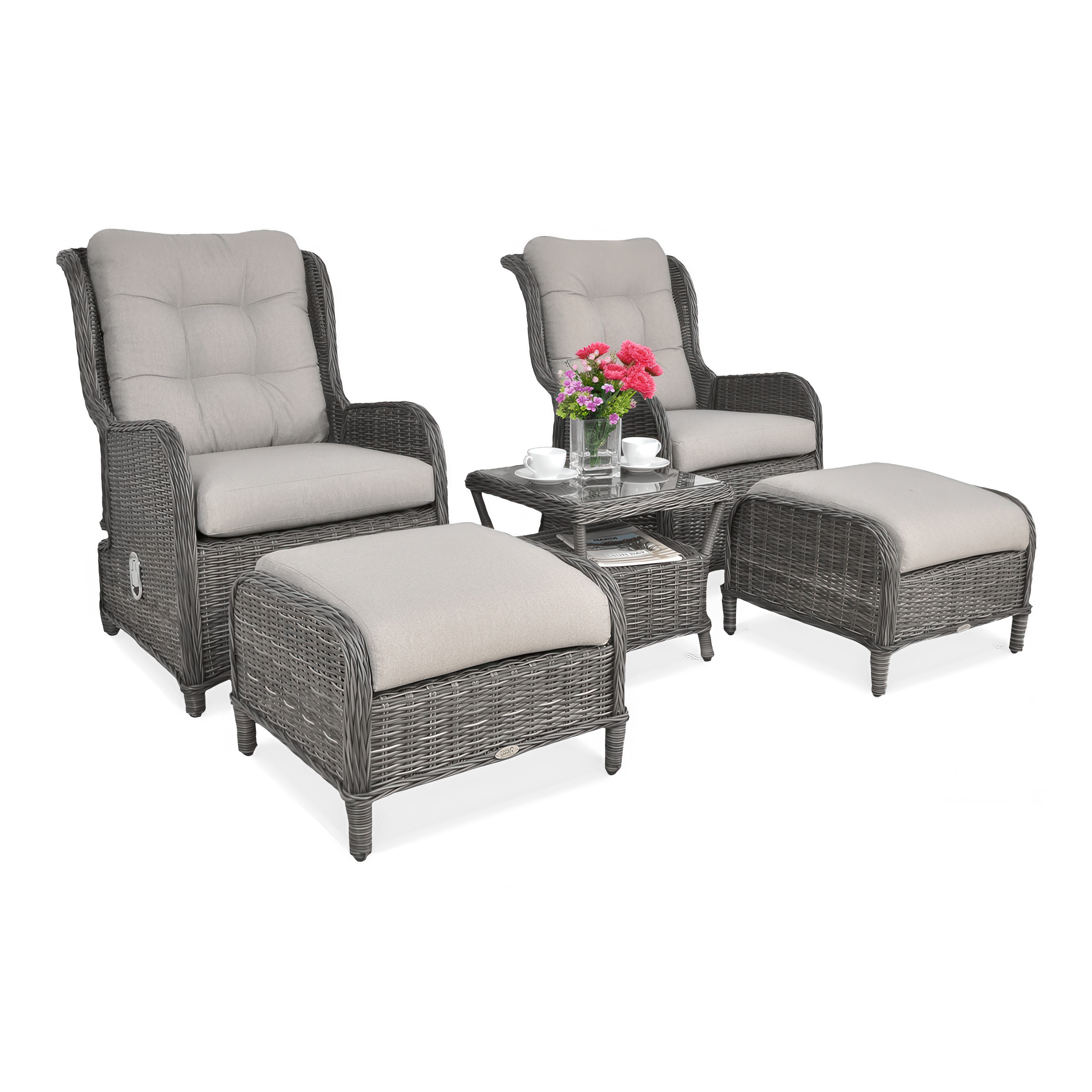 SIENNA DUO PREMIUM Tmavě šedá sedací souprava