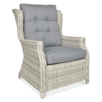 Technorattanové křeslo TRIVENTO White Grey