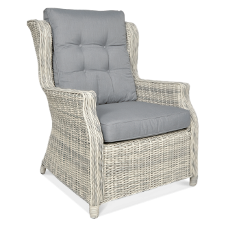 Technorattanové křeslo TRIVENTO White Grey