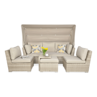 Modulární rohová skříňka Technorattan CORSO RELAX béžová