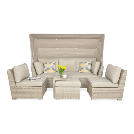 Modulární rohová skříňka Technorattan CORSO RELAX béžová