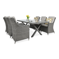 NAPOLI 6/200 Tmavě šedá sada nábytku Technorattan