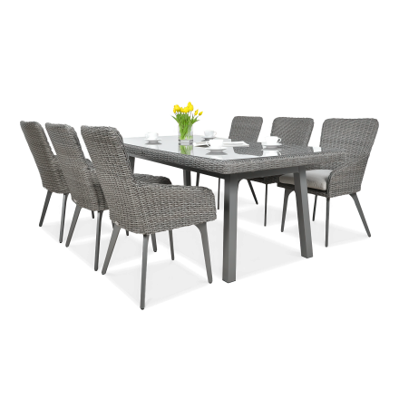 MILANO 6/200 Tmavě šedá sada Technorattan