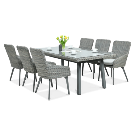 MILANO 6/200 Grey Technorattan Set