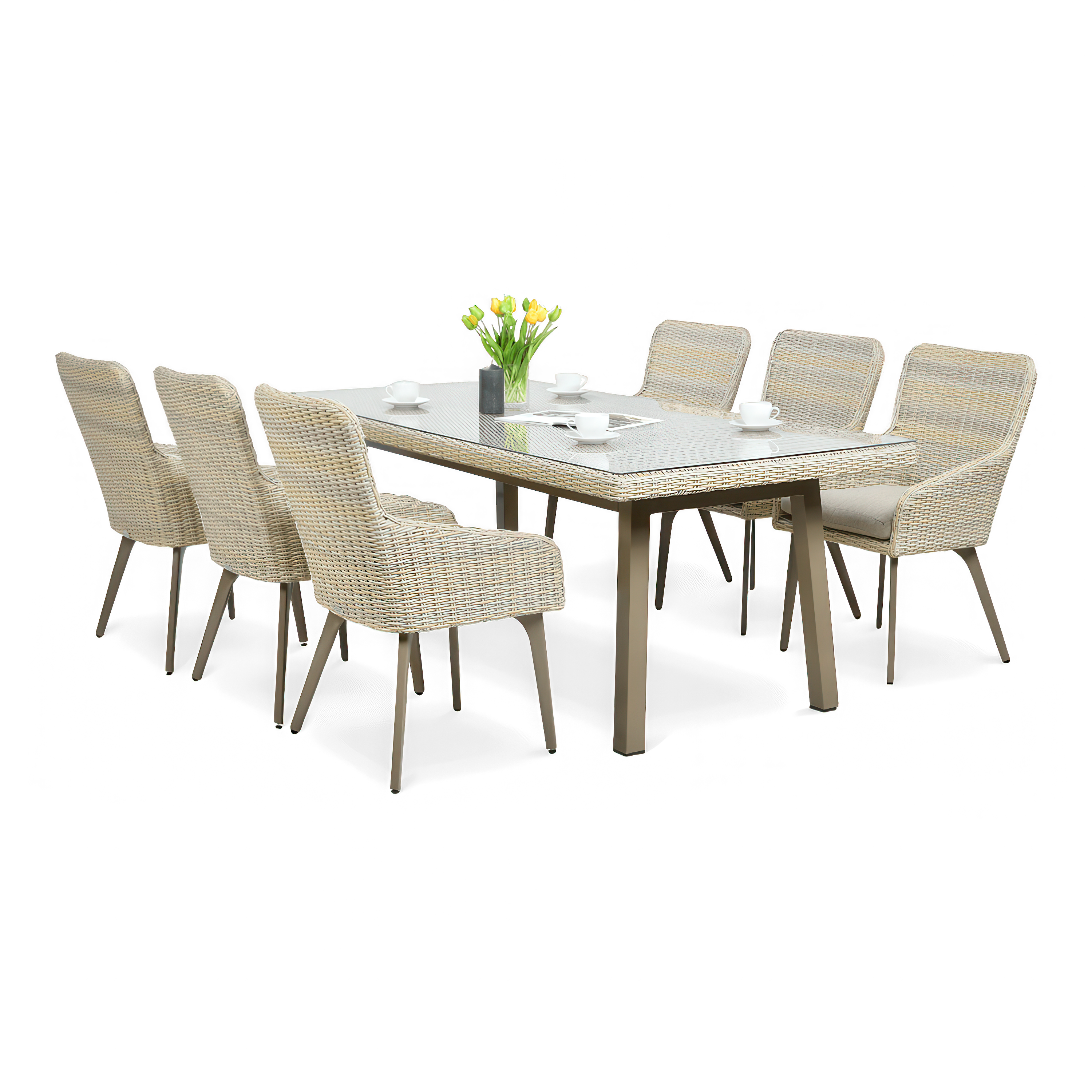 MILANO 6/200 Béžová sada Technorattan