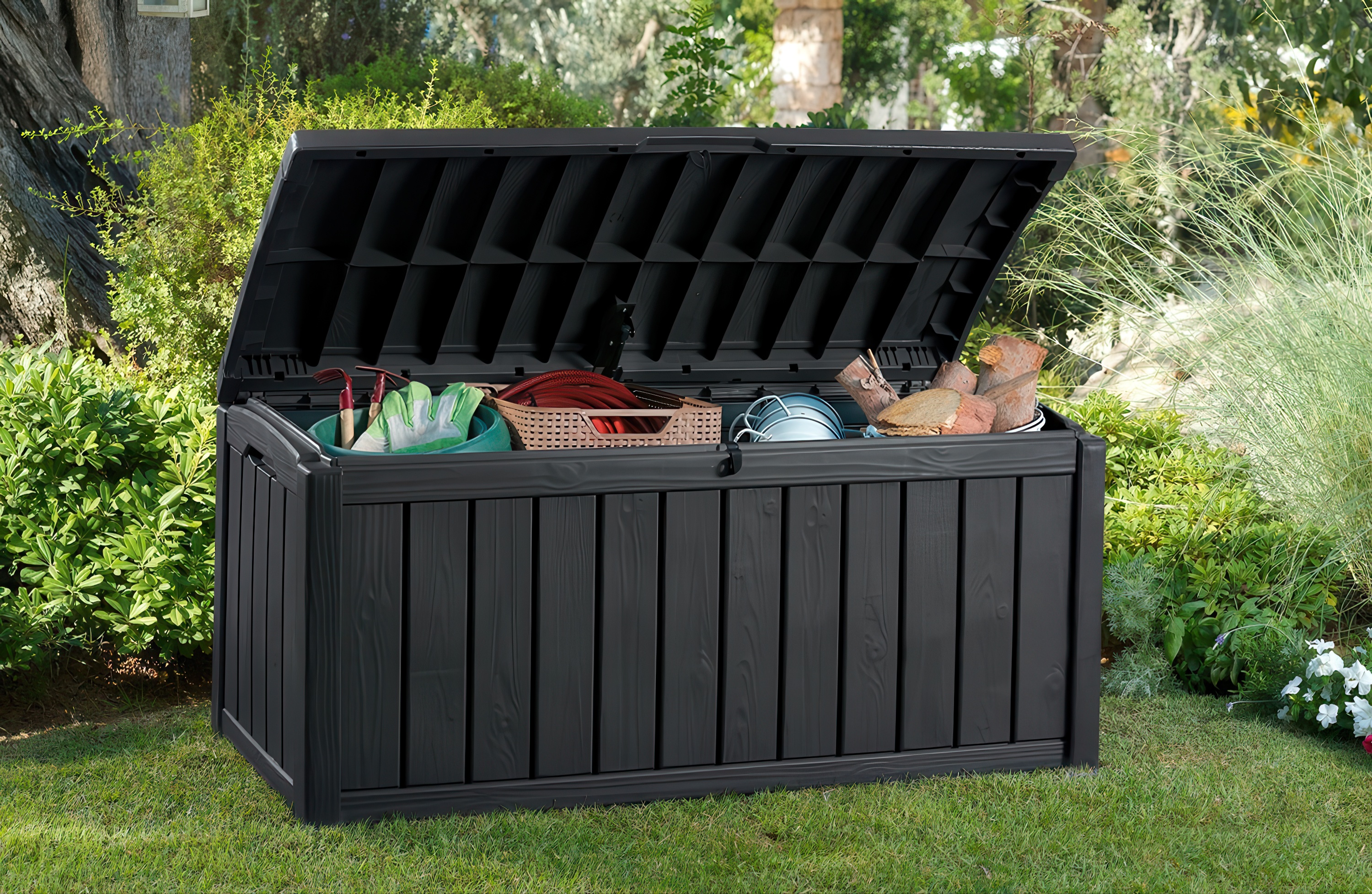 Balkonový box Keter GLENWOOD BOX 390L Graphite