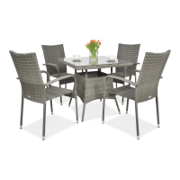 Zahradní set FIESTA/LUGO 4+1 Dolphin Grey Technorattan