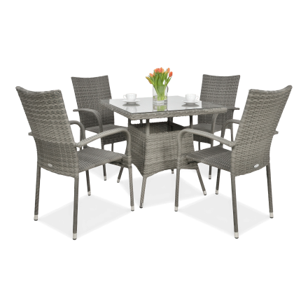 Zahradní set FIESTA/LUGO 4+1 Dolphin Grey Technorattan