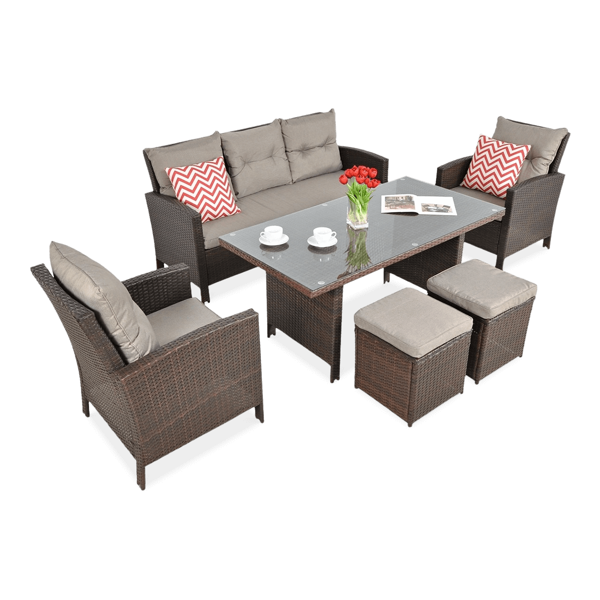 Technorattanová souprava IBIZA Brown