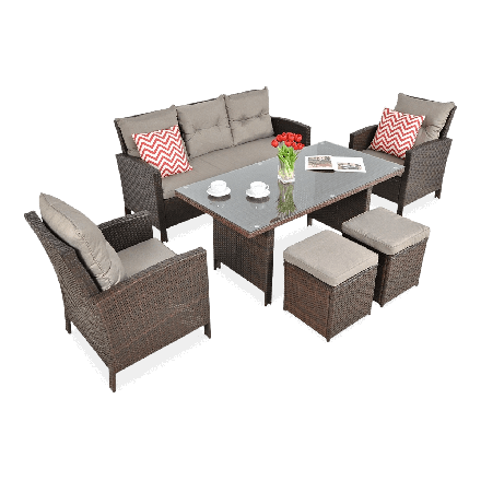 Technorattanová souprava IBIZA Brown