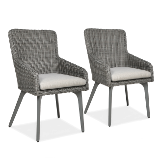 Technorattanové křeslo 2x MILANO Dark Grey