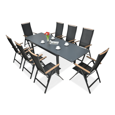 Zahradní nábytek BRISBANE 8/250 Black