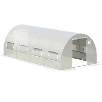 Fóliovník, dvojité dveře, 3x6x2 - 18 m2, bílý