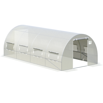 tunel na warzywa z podwójnymi drzwiami, 4 sekcje